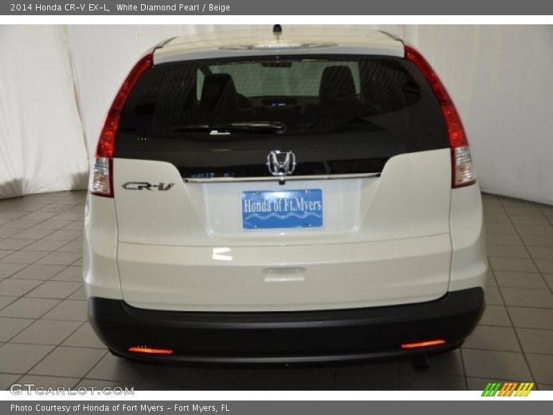 White Diamond Pearl / Beige 2014 Honda CR-V EX-L