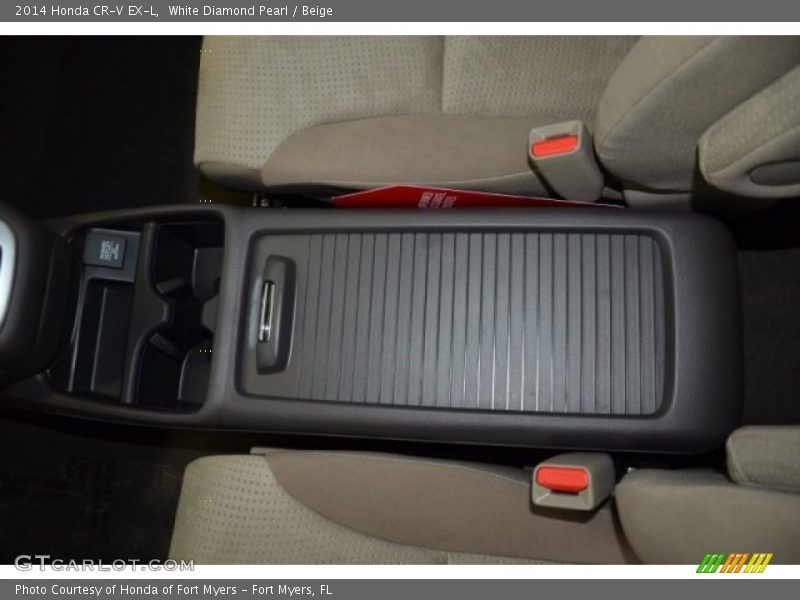 White Diamond Pearl / Beige 2014 Honda CR-V EX-L
