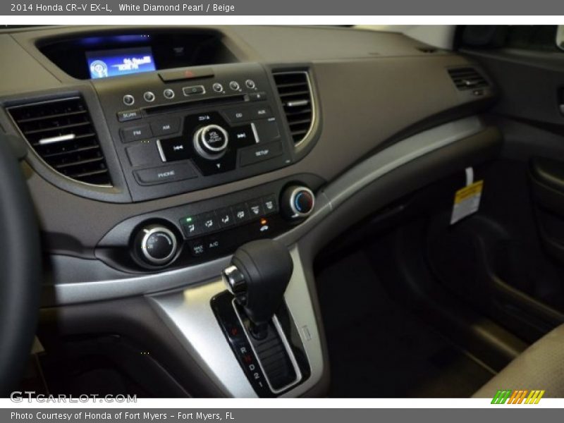 White Diamond Pearl / Beige 2014 Honda CR-V EX-L