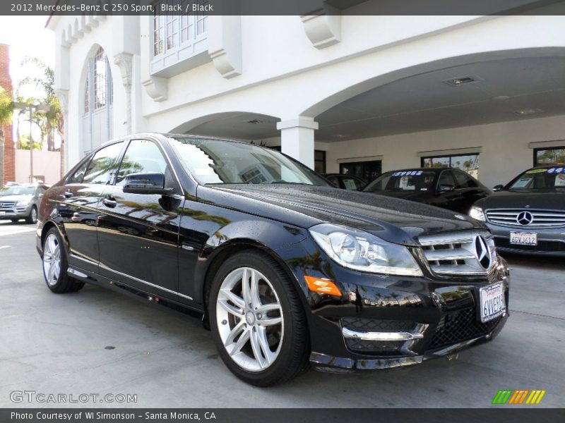 Black / Black 2012 Mercedes-Benz C 250 Sport