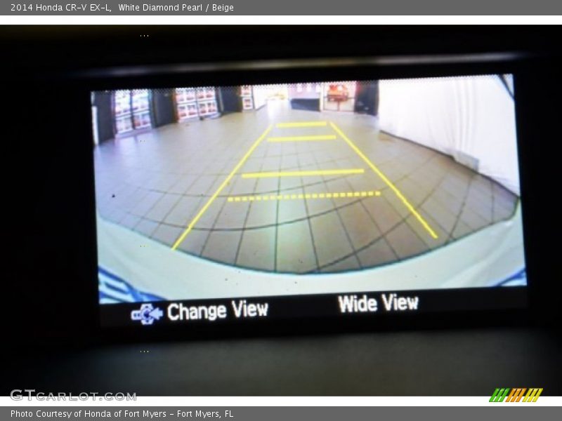 White Diamond Pearl / Beige 2014 Honda CR-V EX-L