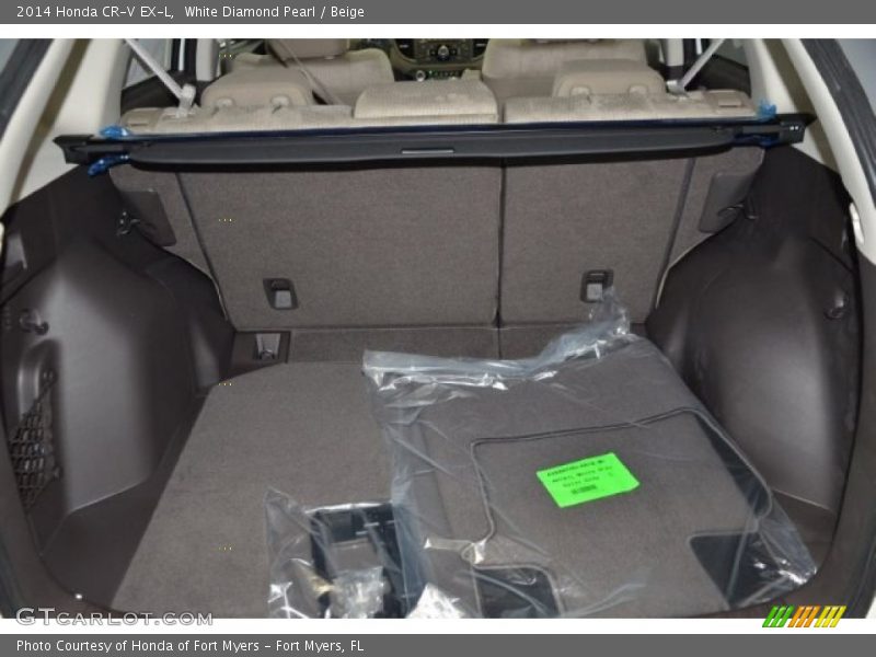 White Diamond Pearl / Beige 2014 Honda CR-V EX-L