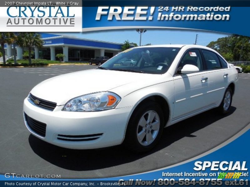 White / Gray 2007 Chevrolet Impala LT