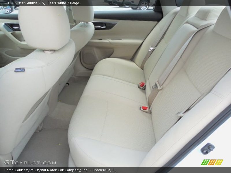 Pearl White / Beige 2014 Nissan Altima 2.5