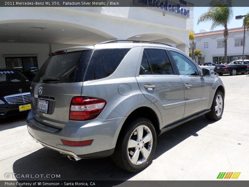 Palladium Silver Metallic / Black 2011 Mercedes-Benz ML 350