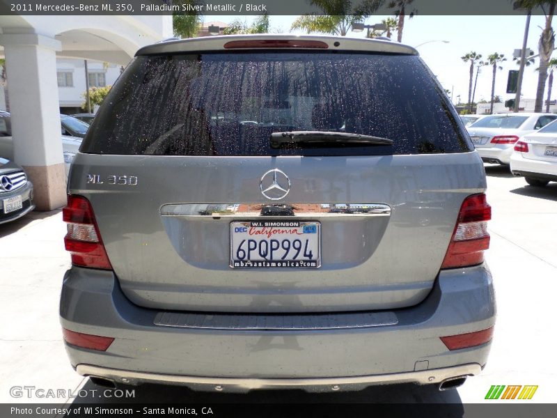 Palladium Silver Metallic / Black 2011 Mercedes-Benz ML 350