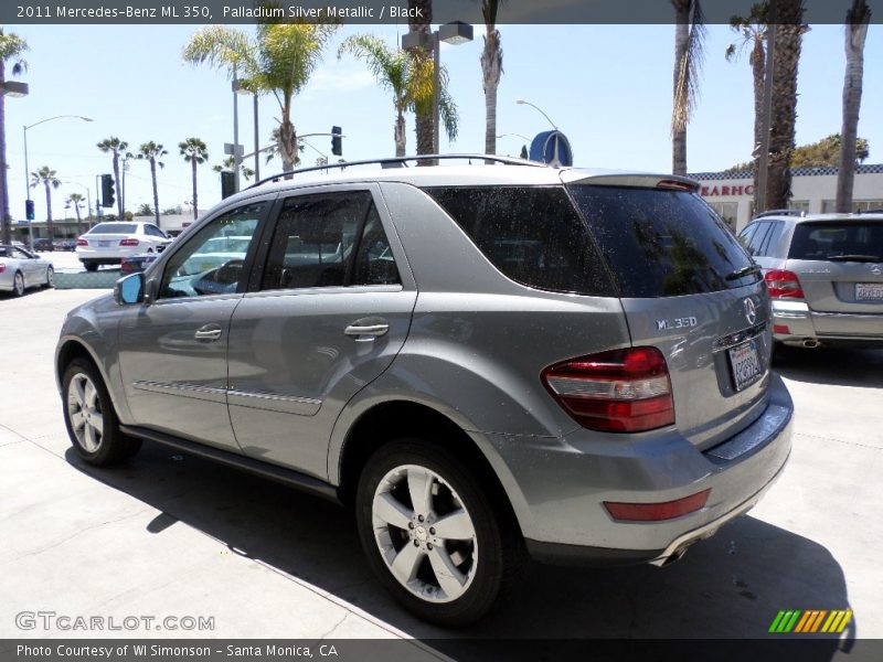 Palladium Silver Metallic / Black 2011 Mercedes-Benz ML 350