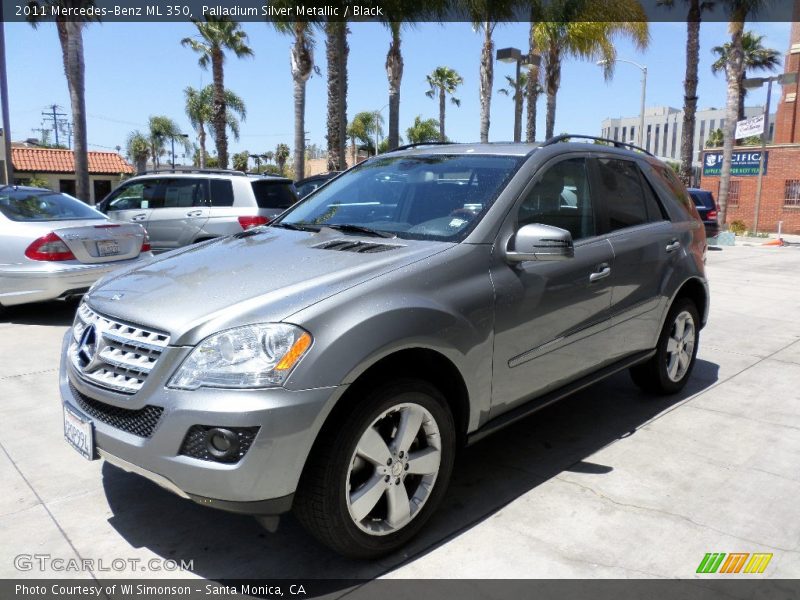 Palladium Silver Metallic / Black 2011 Mercedes-Benz ML 350