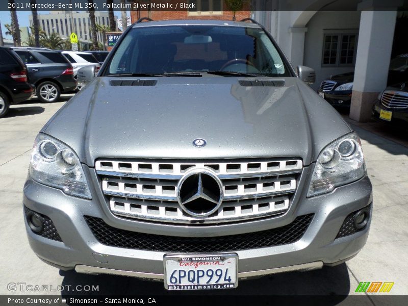 Palladium Silver Metallic / Black 2011 Mercedes-Benz ML 350