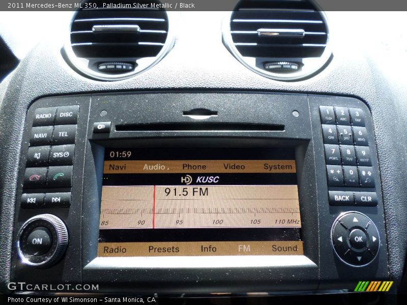 Palladium Silver Metallic / Black 2011 Mercedes-Benz ML 350