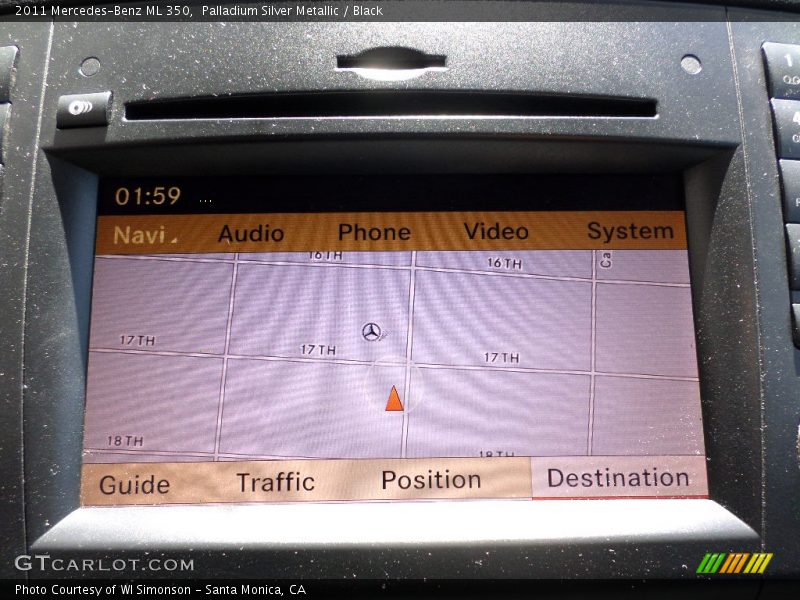 Palladium Silver Metallic / Black 2011 Mercedes-Benz ML 350