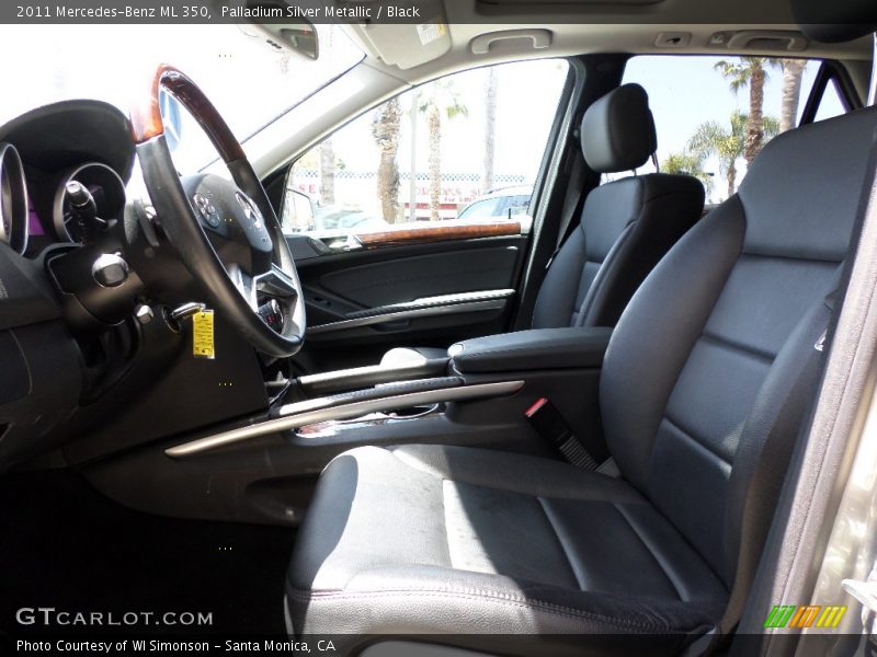 Palladium Silver Metallic / Black 2011 Mercedes-Benz ML 350