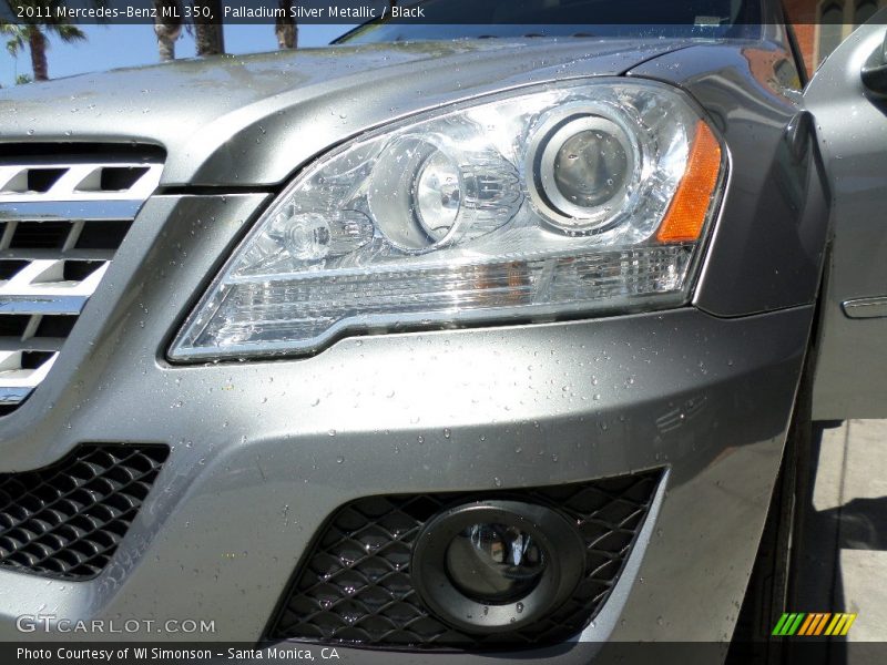 Palladium Silver Metallic / Black 2011 Mercedes-Benz ML 350