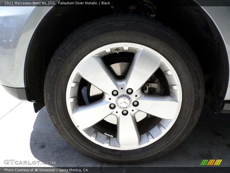 Palladium Silver Metallic / Black 2011 Mercedes-Benz ML 350