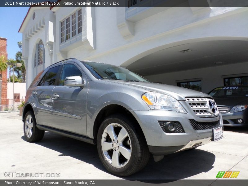 Palladium Silver Metallic / Black 2011 Mercedes-Benz ML 350