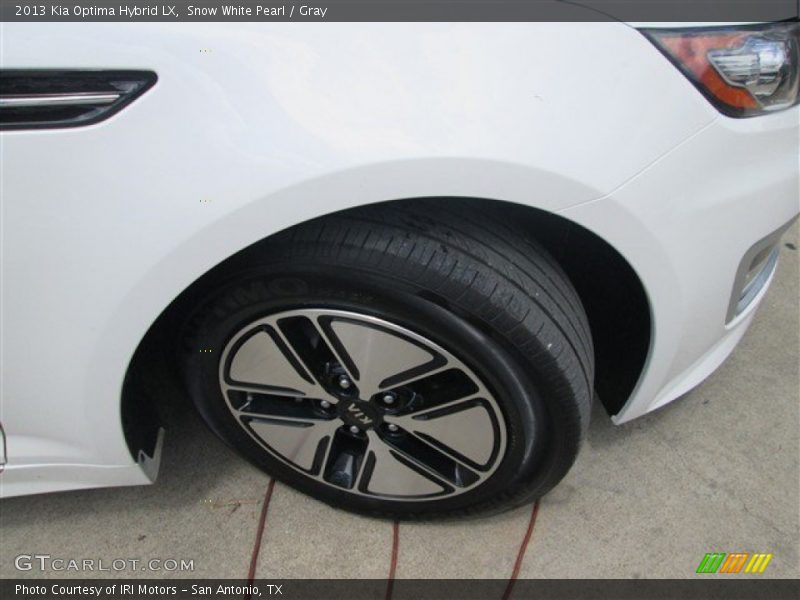 Snow White Pearl / Gray 2013 Kia Optima Hybrid LX