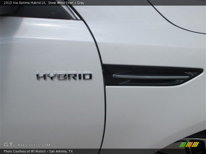Snow White Pearl / Gray 2013 Kia Optima Hybrid LX