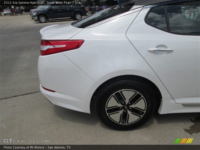 Snow White Pearl / Gray 2013 Kia Optima Hybrid LX