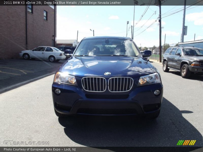 Deep Sea Blue Metallic / Sand Beige Nevada Leather 2011 BMW X3 xDrive 28i