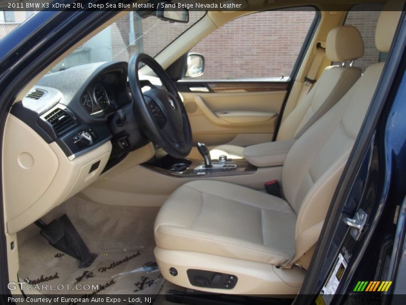 Deep Sea Blue Metallic / Sand Beige Nevada Leather 2011 BMW X3 xDrive 28i
