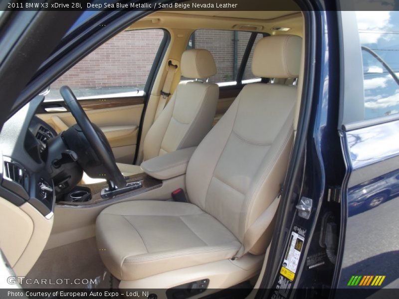 Deep Sea Blue Metallic / Sand Beige Nevada Leather 2011 BMW X3 xDrive 28i