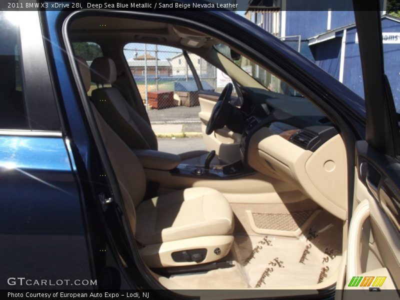 Deep Sea Blue Metallic / Sand Beige Nevada Leather 2011 BMW X3 xDrive 28i