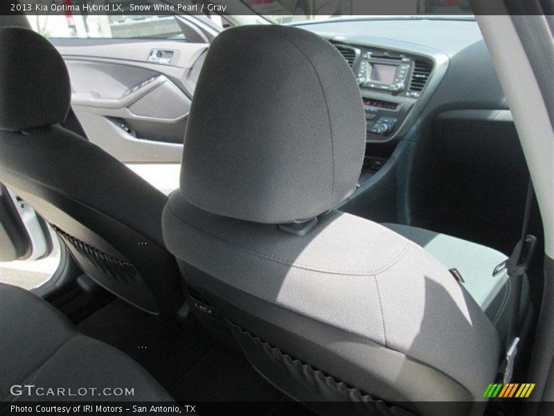 Snow White Pearl / Gray 2013 Kia Optima Hybrid LX