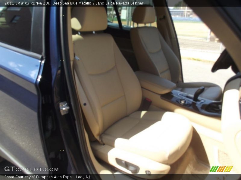 Deep Sea Blue Metallic / Sand Beige Nevada Leather 2011 BMW X3 xDrive 28i