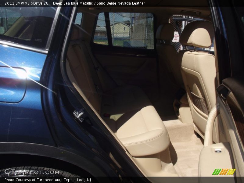 Deep Sea Blue Metallic / Sand Beige Nevada Leather 2011 BMW X3 xDrive 28i