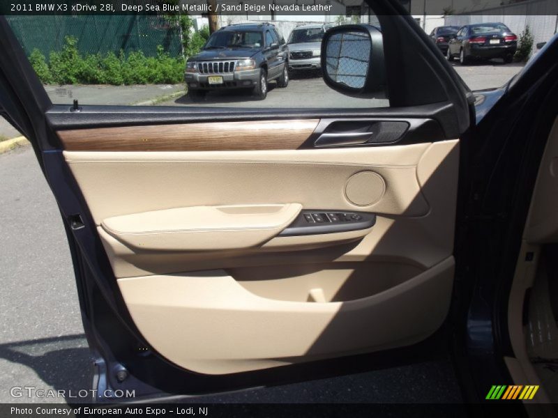 Deep Sea Blue Metallic / Sand Beige Nevada Leather 2011 BMW X3 xDrive 28i