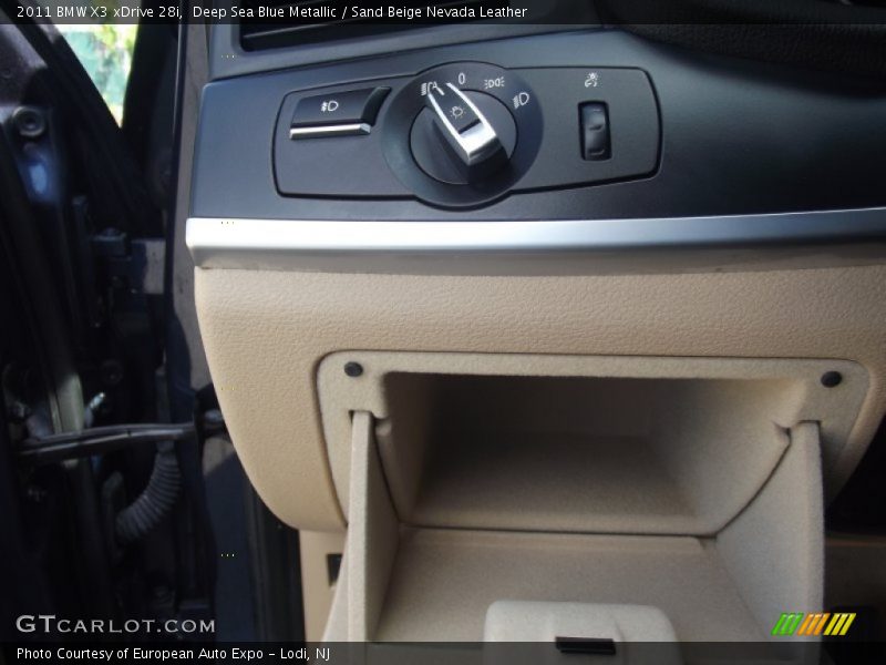 Deep Sea Blue Metallic / Sand Beige Nevada Leather 2011 BMW X3 xDrive 28i