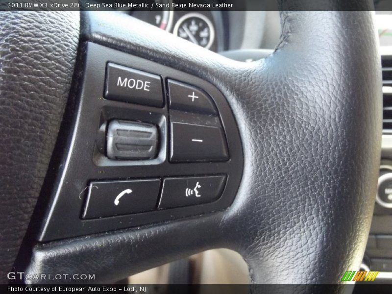 Deep Sea Blue Metallic / Sand Beige Nevada Leather 2011 BMW X3 xDrive 28i