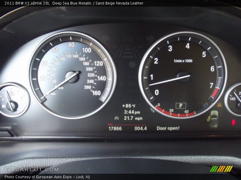 Deep Sea Blue Metallic / Sand Beige Nevada Leather 2011 BMW X3 xDrive 28i