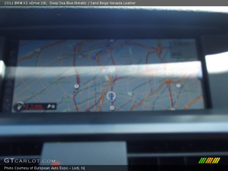 Deep Sea Blue Metallic / Sand Beige Nevada Leather 2011 BMW X3 xDrive 28i