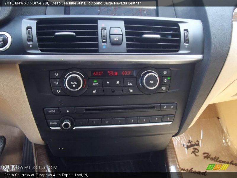 Deep Sea Blue Metallic / Sand Beige Nevada Leather 2011 BMW X3 xDrive 28i