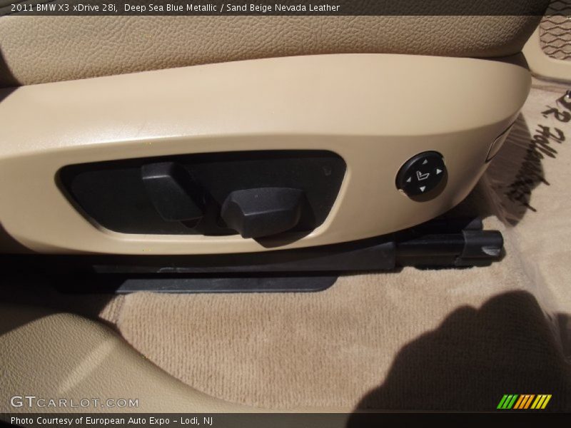 Deep Sea Blue Metallic / Sand Beige Nevada Leather 2011 BMW X3 xDrive 28i