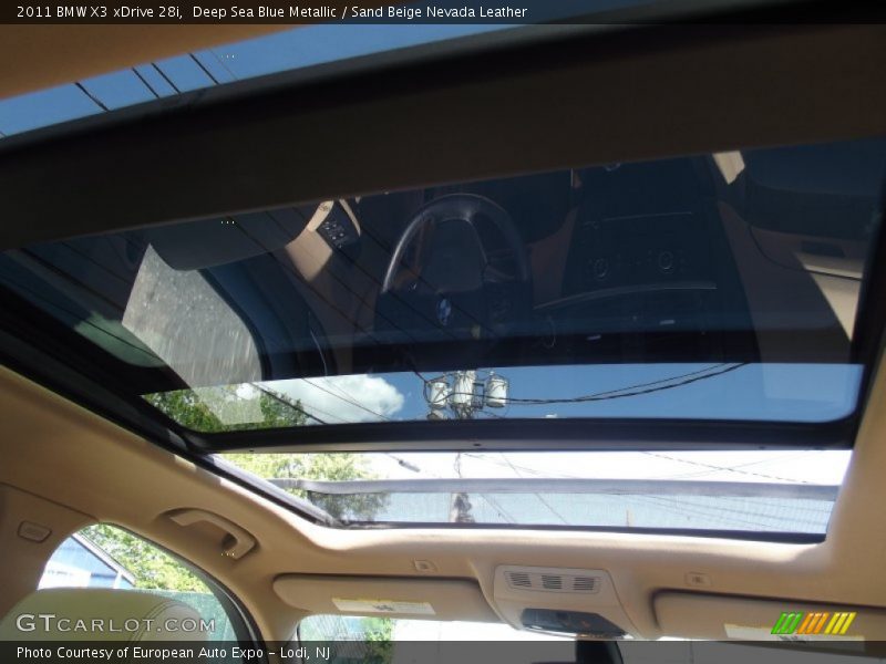 Deep Sea Blue Metallic / Sand Beige Nevada Leather 2011 BMW X3 xDrive 28i