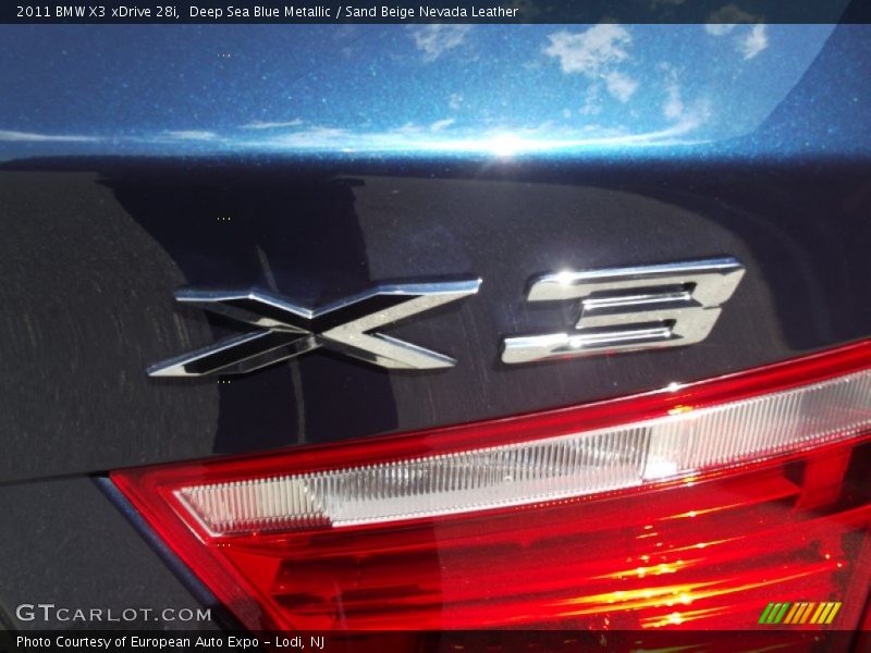 Deep Sea Blue Metallic / Sand Beige Nevada Leather 2011 BMW X3 xDrive 28i