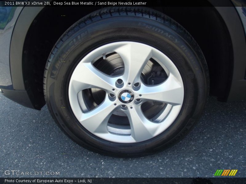 Deep Sea Blue Metallic / Sand Beige Nevada Leather 2011 BMW X3 xDrive 28i