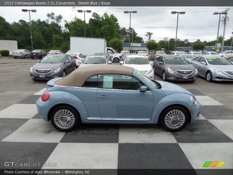 Denim Blue / Beige 2013 Volkswagen Beetle 2.5L Convertible
