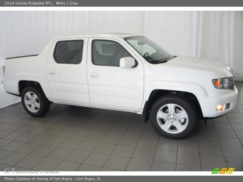 White / Gray 2014 Honda Ridgeline RTL