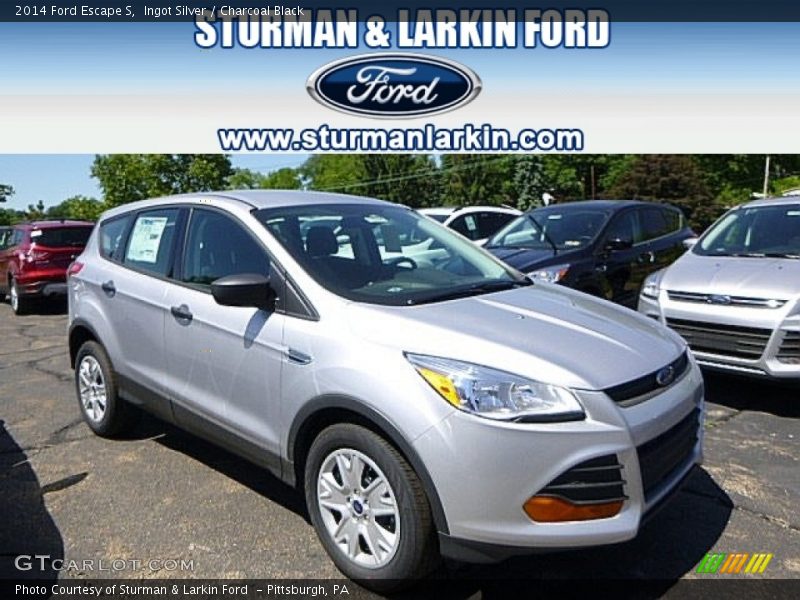 Ingot Silver / Charcoal Black 2014 Ford Escape S