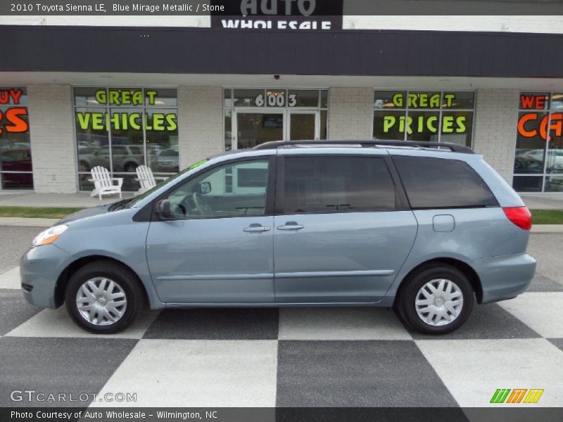 Blue Mirage Metallic / Stone 2010 Toyota Sienna LE