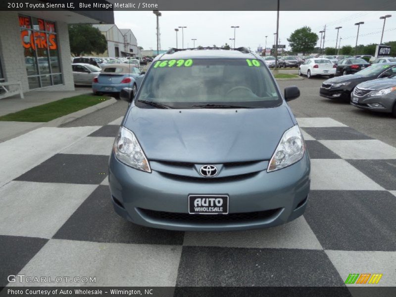 Blue Mirage Metallic / Stone 2010 Toyota Sienna LE