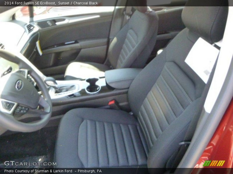 Sunset / Charcoal Black 2014 Ford Fusion SE EcoBoost