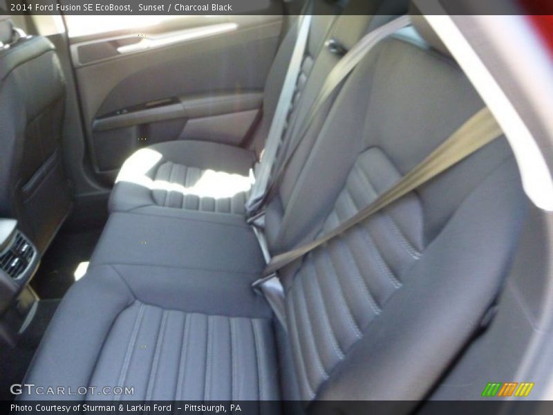 Sunset / Charcoal Black 2014 Ford Fusion SE EcoBoost