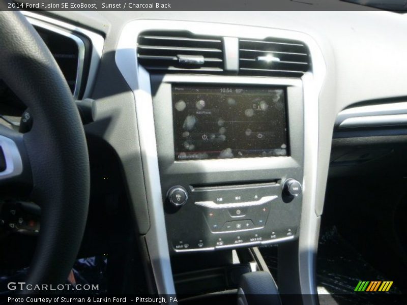 Sunset / Charcoal Black 2014 Ford Fusion SE EcoBoost