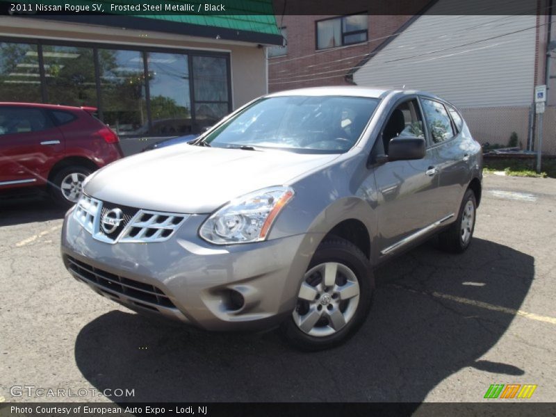 Frosted Steel Metallic / Black 2011 Nissan Rogue SV