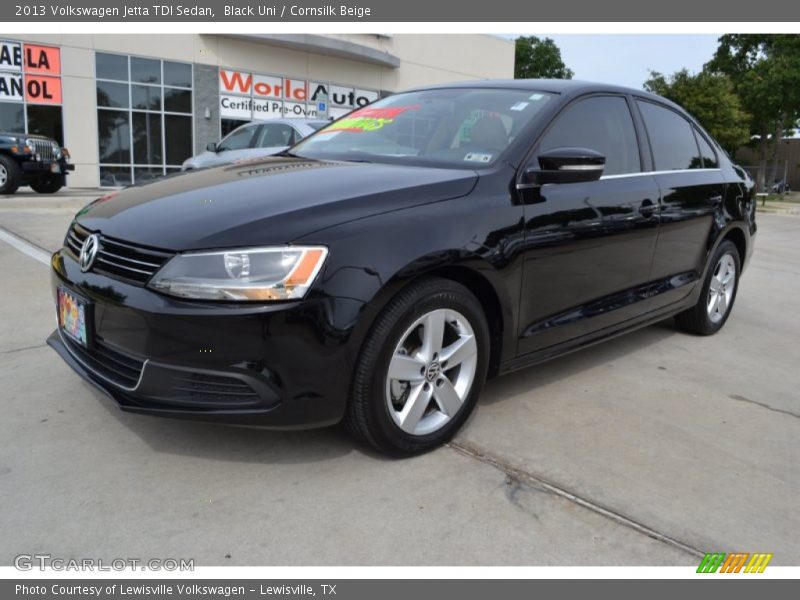 Black Uni / Cornsilk Beige 2013 Volkswagen Jetta TDI Sedan