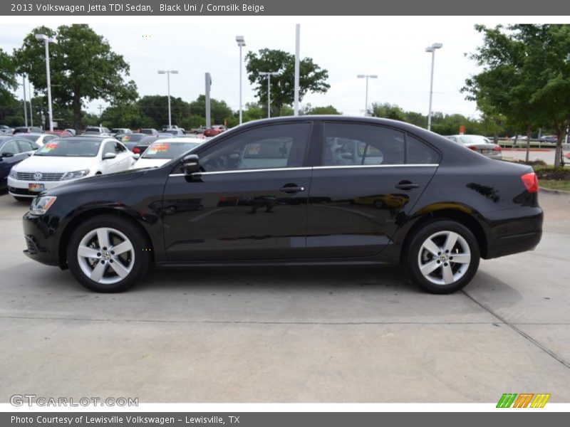 Black Uni / Cornsilk Beige 2013 Volkswagen Jetta TDI Sedan